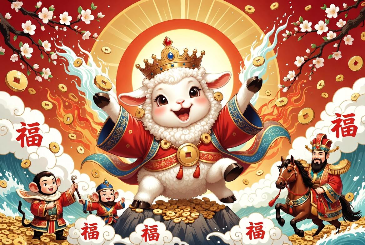 屬羊2026丙午年超旺運！貴人排隊來幫忙、桃花爆棚財源滾滾，事業大翻身、財富留得住，教你穩穩接住這波興旺好運！