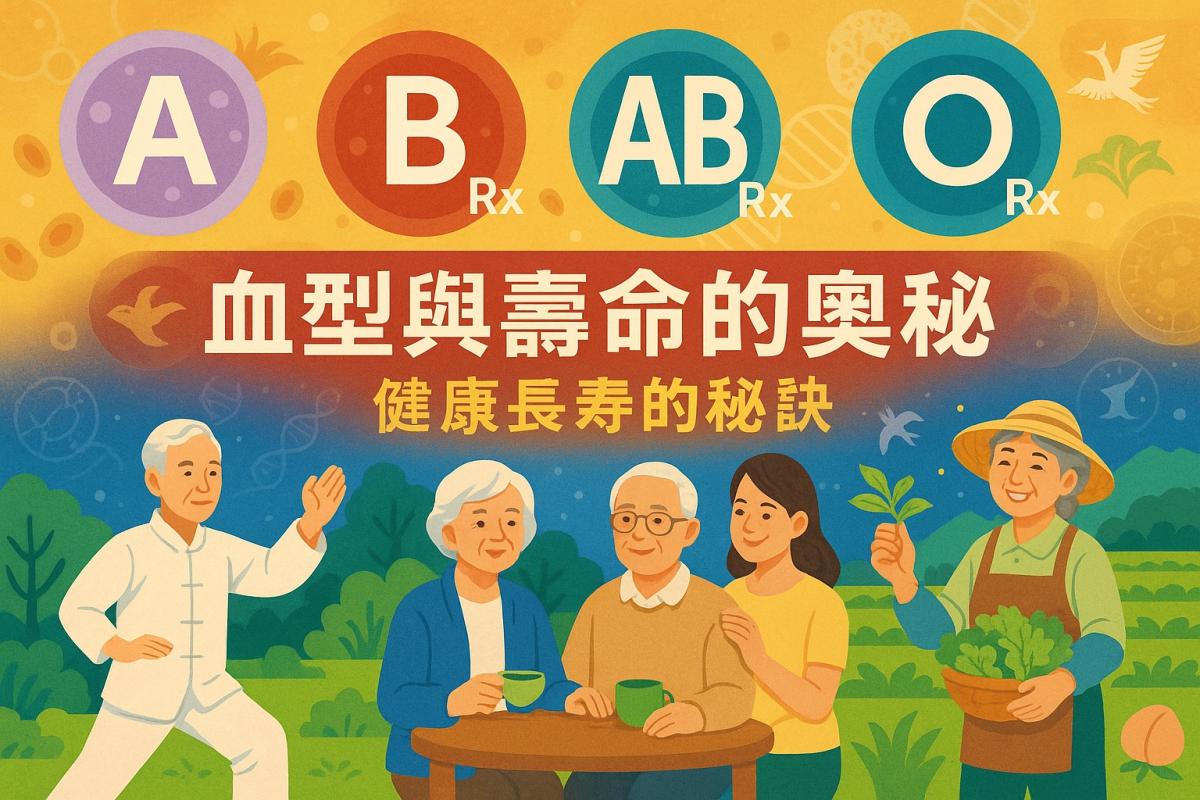 血型真能決定你活多久？A、B、AB、O型誰是長壽冠軍？科學研究報你知！