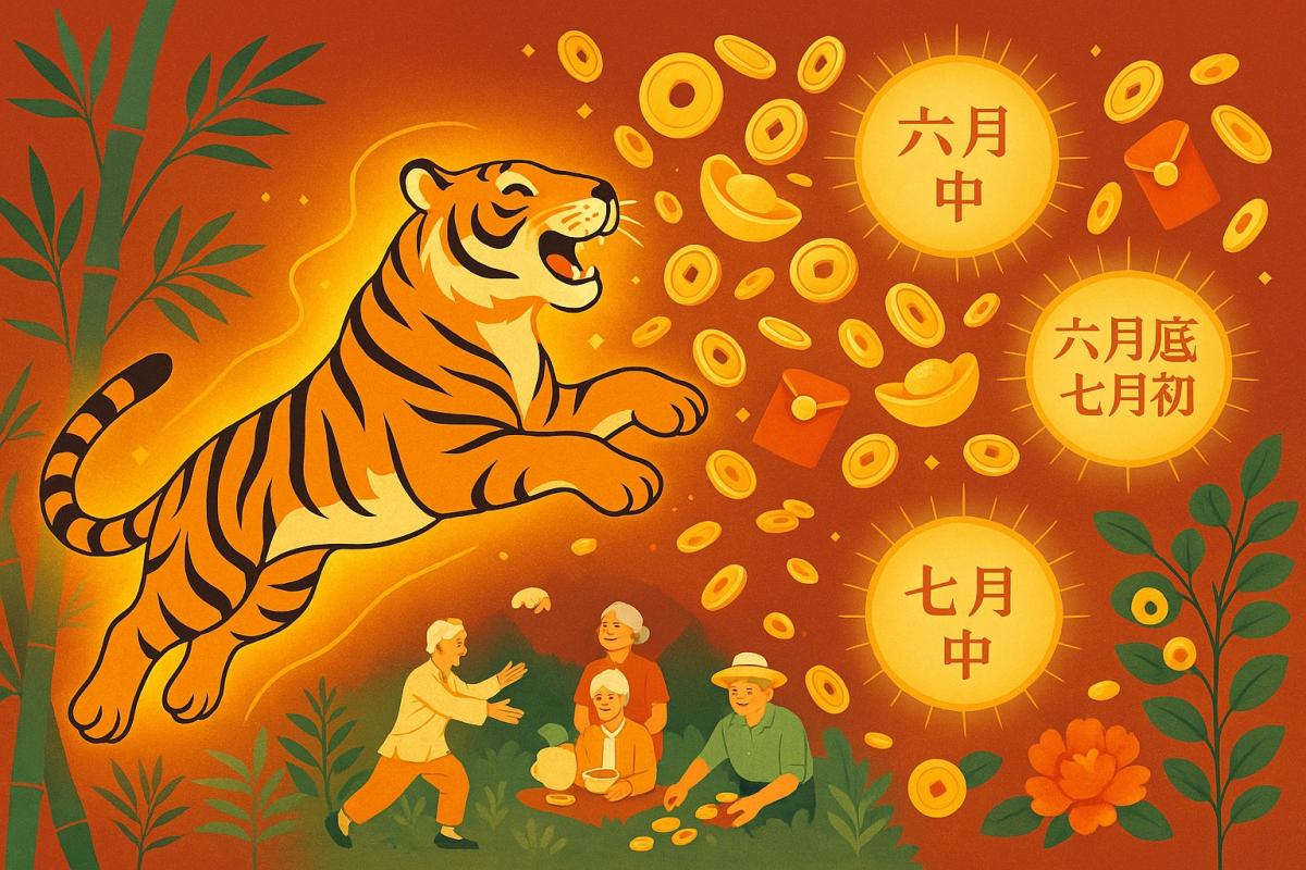 生肖虎注意！6、7月偏財運大爆發，3個神秘時機錢財自己找上門！不看捶心肝！